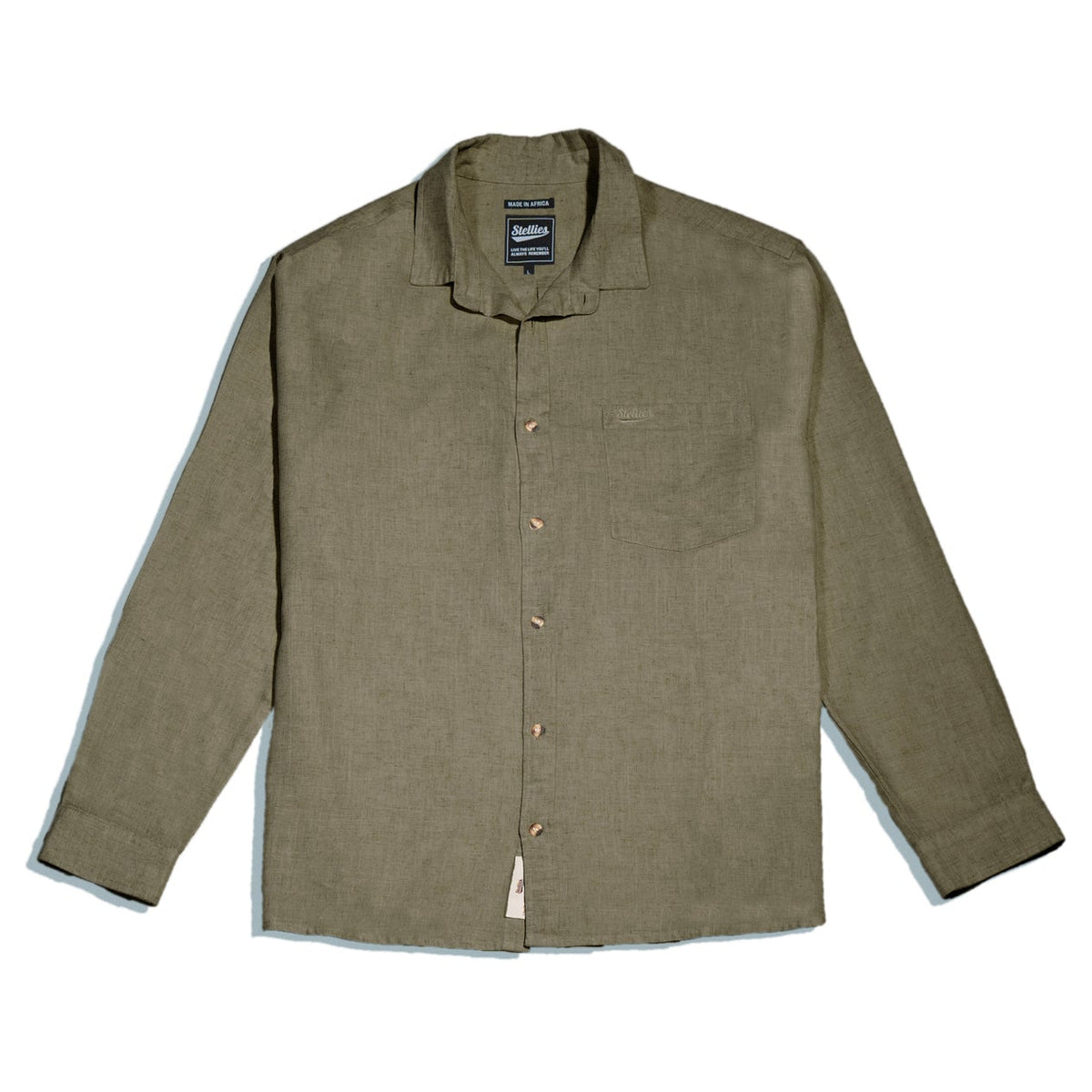Luxe Linen Shirt in Olive