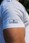 Core Tee in White & Navy