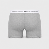 Men's Premium Cotton Boxer Briefs in Heather Grey