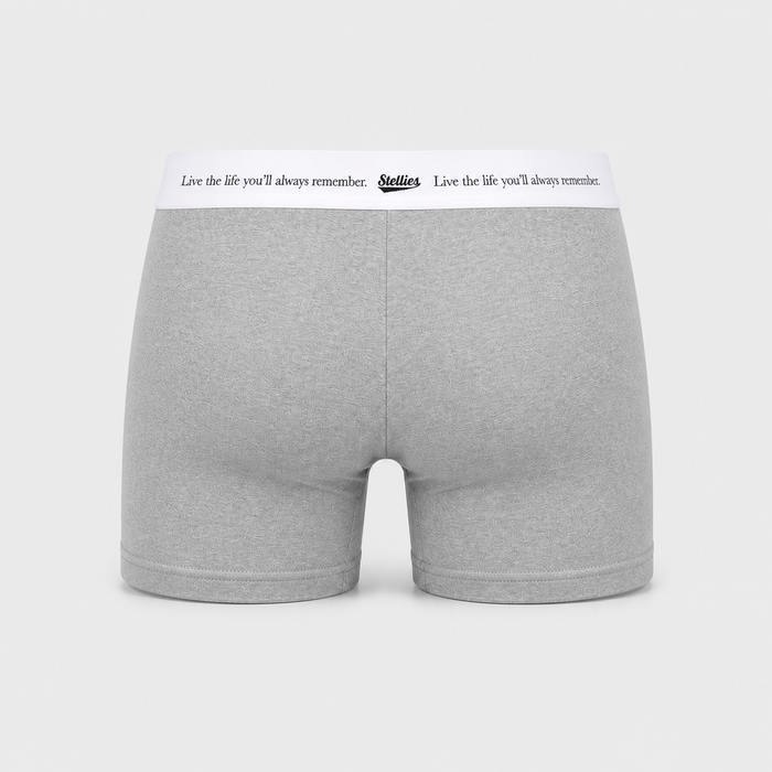Men's Premium Cotton Boxer Briefs in Heather Grey