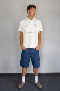 Men's Short Sleeve Rugby Jersey in Blanc de Blanc