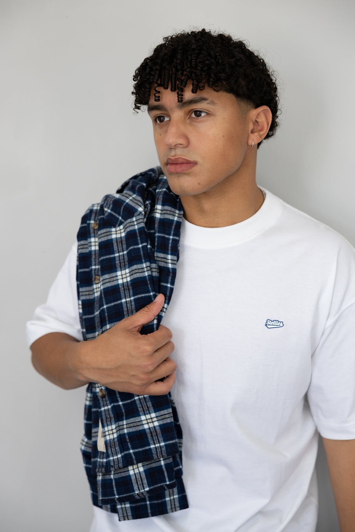 Americana Flannel Shirt in Navy Plaid