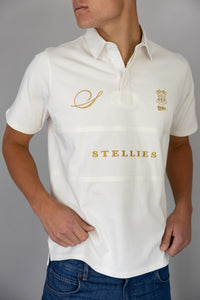 Men's Short Sleeve Rugby Jersey in Blanc de Blanc