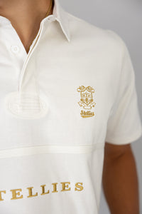 Men's Short Sleeve Rugby Jersey in Blanc de Blanc