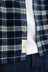 Americana Flannel Shirt in Navy Plaid