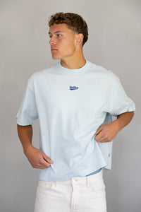 Mistake Print Tee in Ice Blue