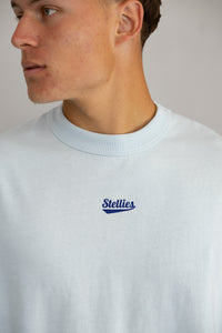 Mistake Print Tee in Ice Blue
