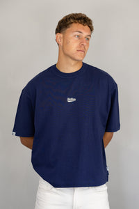 Skinny Dip Print Tee in Midnight Blue