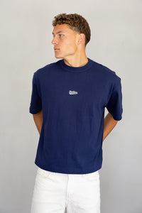 Skinny Dip Print Tee in Midnight Blue