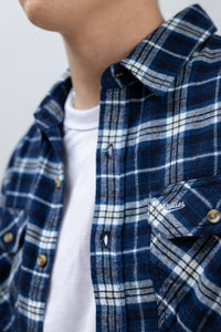 Americana Flannel Shirt in Navy Plaid