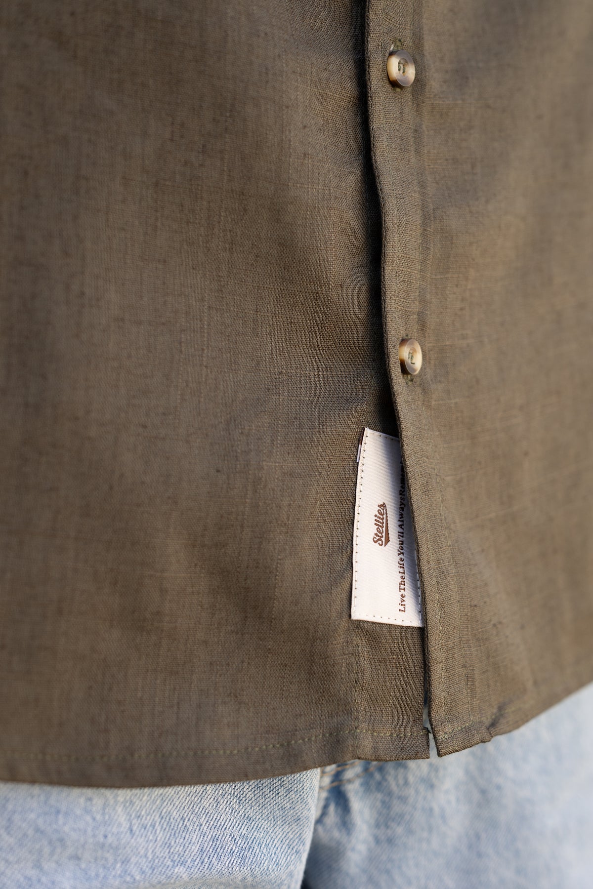 Luxe Linen Shirt in Olive