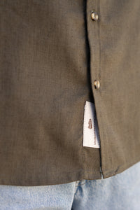 Luxe Linen Shirt in Olive