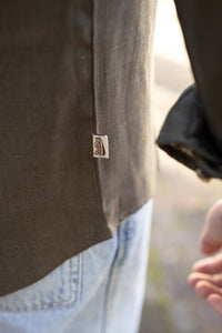 Luxe Linen Shirt in Olive