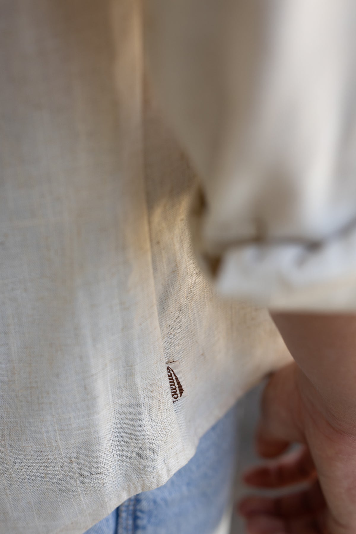 Luxe Linen Shirt in Natural Echru