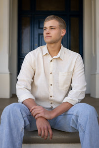 Luxe Linen Shirt in Natural Echru