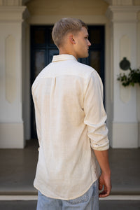 Luxe Linen Shirt in Natural Echru