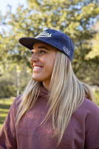 80’s Flat Brim Cap in Navy