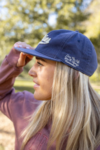 80’s Flat Brim Cap in Navy