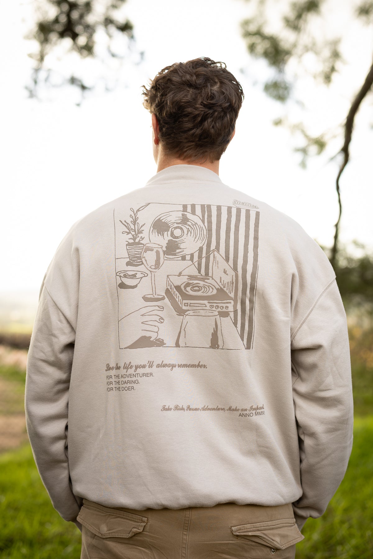 Jazzy Baggy Pullover in Taupe