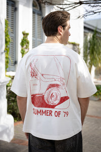 Summer of '79 Box Fit Tee in Ivory
