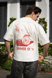 Summer of '79 Box Fit Tee in Ivory