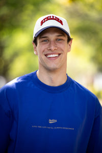 The Basketball Cap - Navy & White
