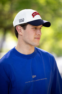 The Basketball Cap - Navy & White