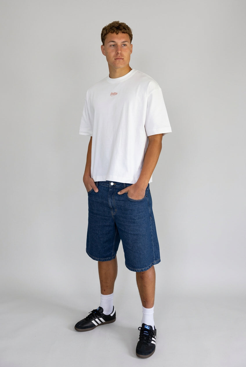Architecture Print Box Fit Tee in White