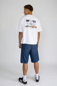 Architecture Print Box Fit Tee in White
