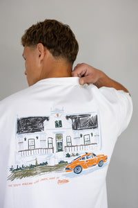 Architecture Print Box Fit Tee in White