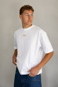 Architecture Print Box Fit Tee in White