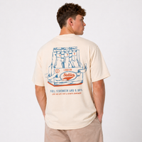 Gas Station Relaxed Tee in Creme