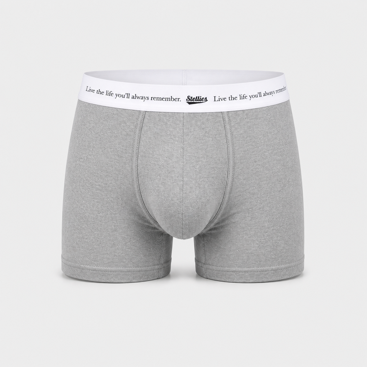 Men's Premium Cotton Boxer Briefs in Heather Grey