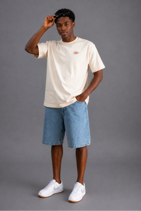 Gas Station Relaxed Tee in Creme