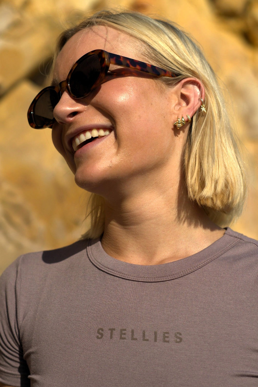 Ladies Baby Tee in Mocca