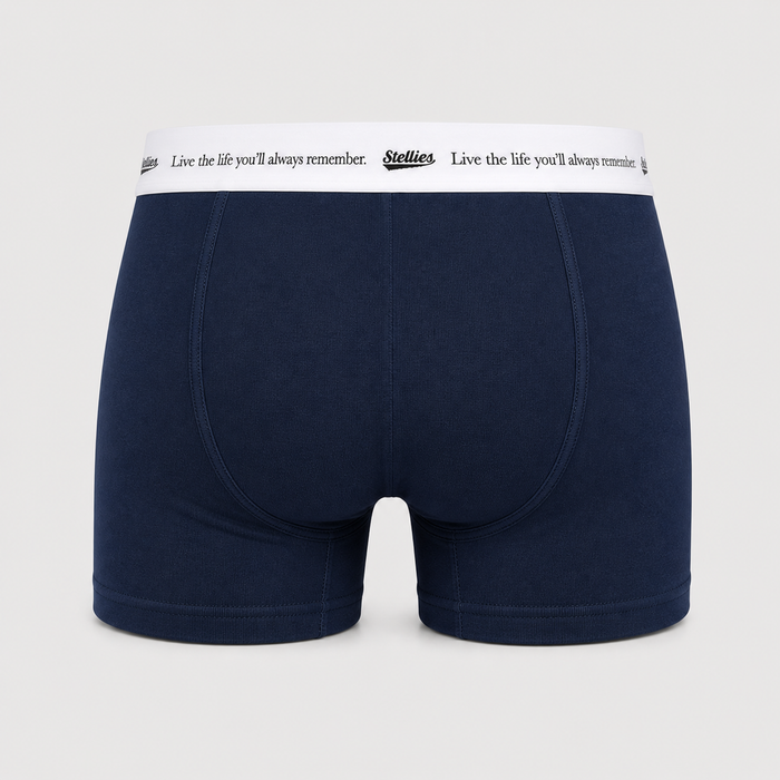 Men's Premium Cotton Boxer Briefs in Deep Navy