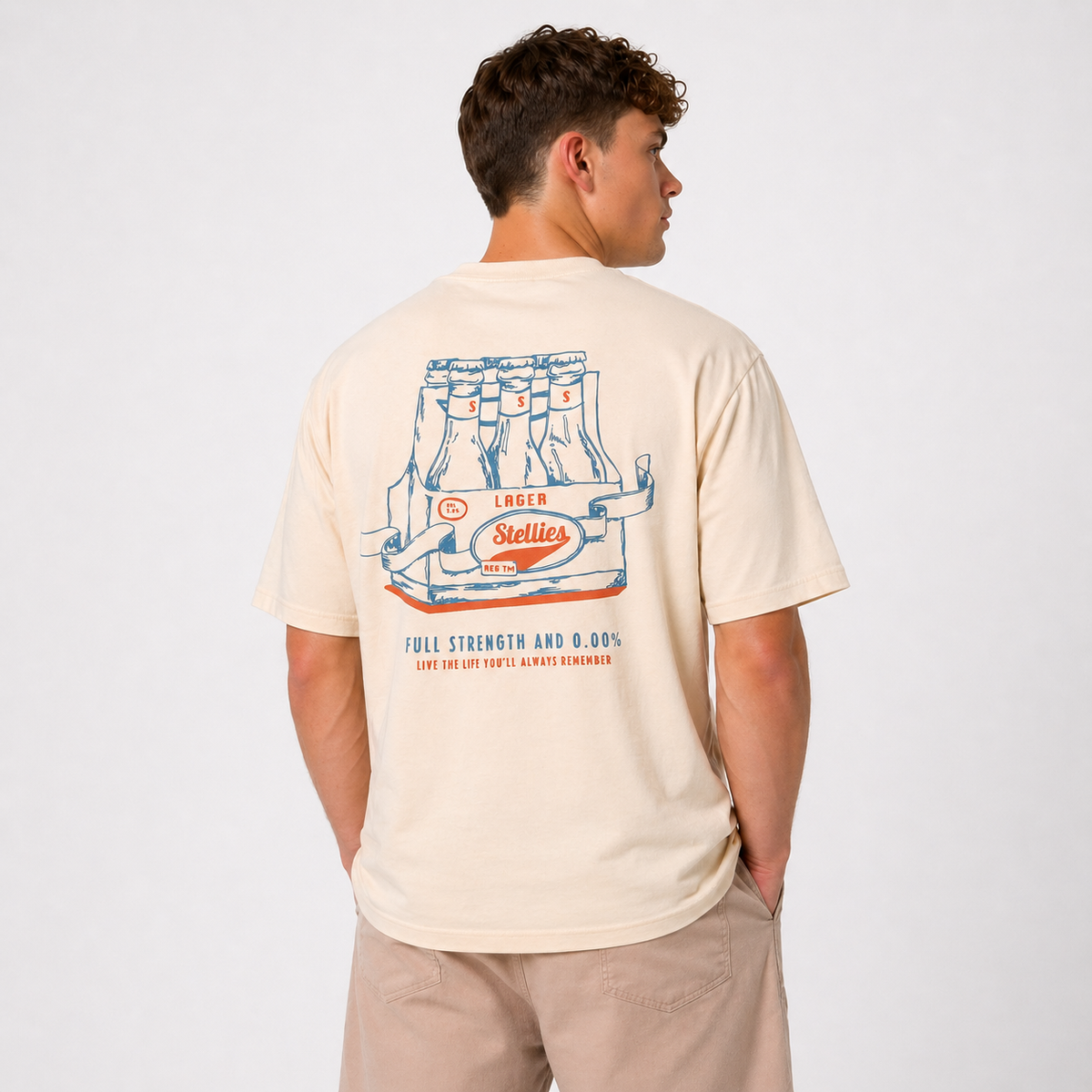 Gas Station Relaxed Tee in Creme