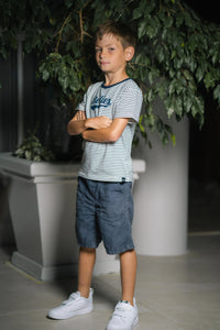 OG Kids Tee - Nautical Navy Striped