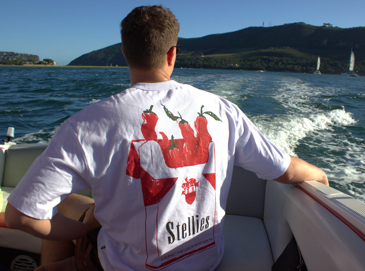 Smokin Hot Box Fit Tee in White