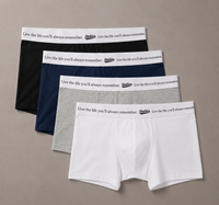 Men's Premium Cotton Boxer Briefs in Deep Navy