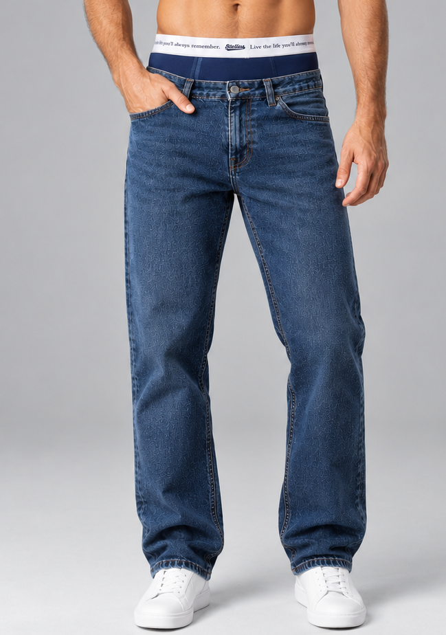 Men's Premium Cotton Boxer Briefs in Deep Navy