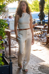 Prestige Boatneck Tank Top - Echru