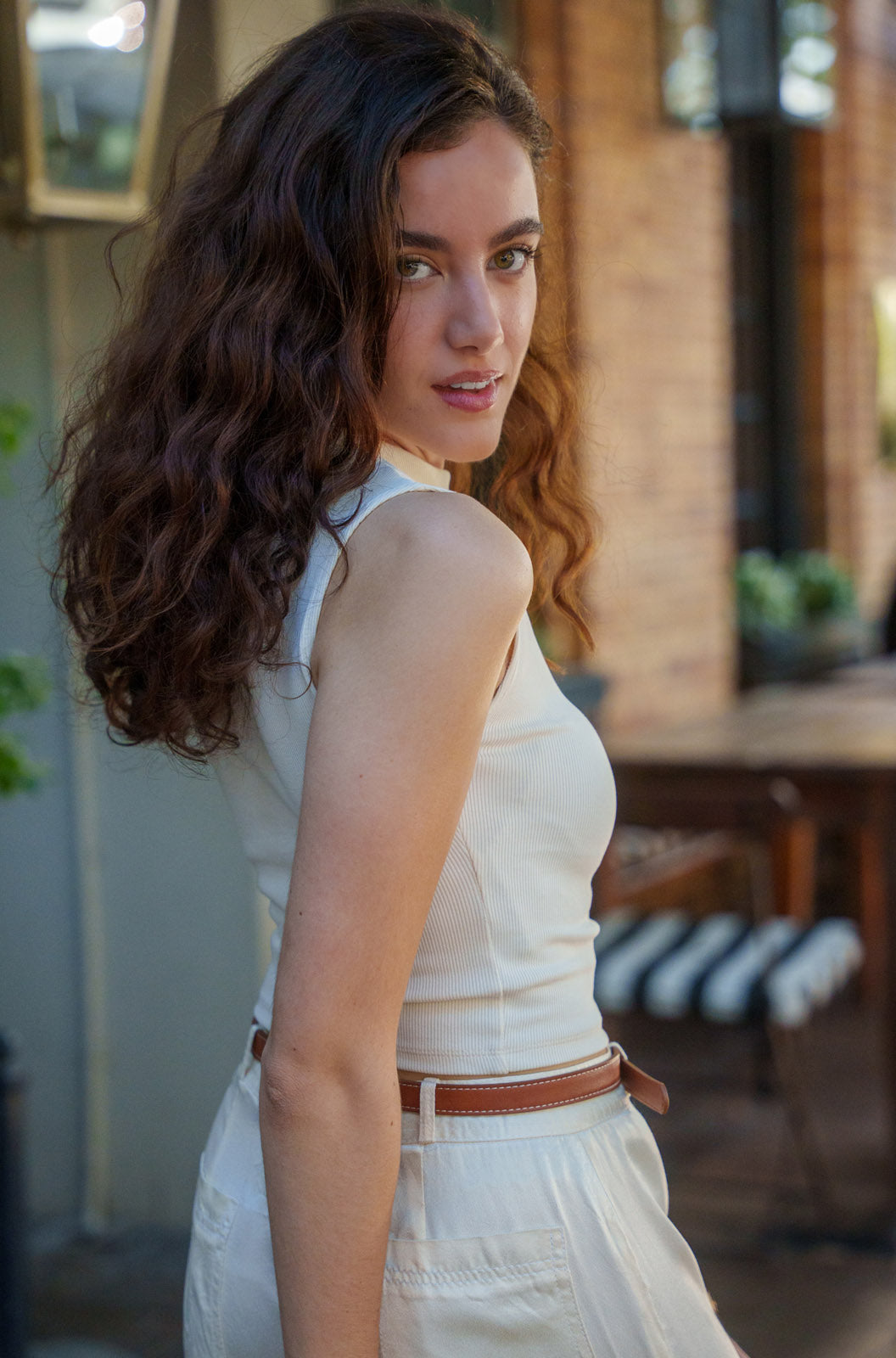 Prestige Boatneck Tank Top - Echru