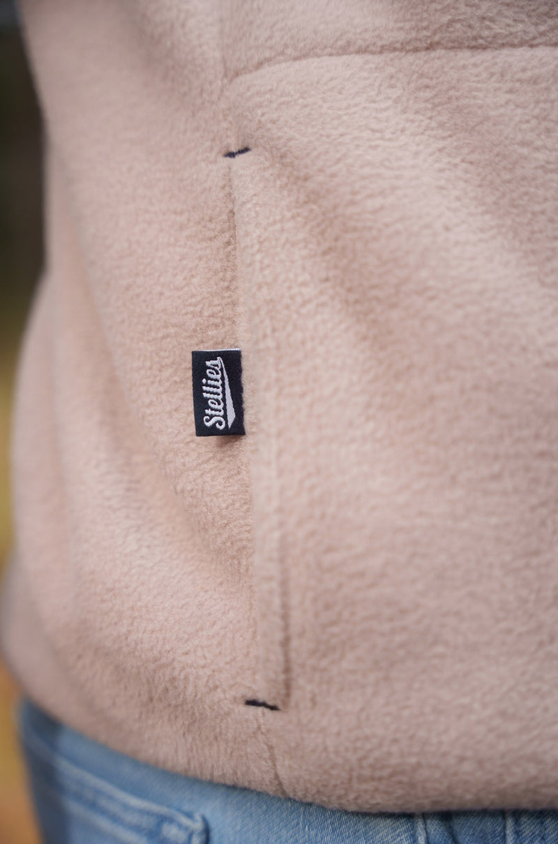 Classic Half Neck Fleece Pullover - Beige