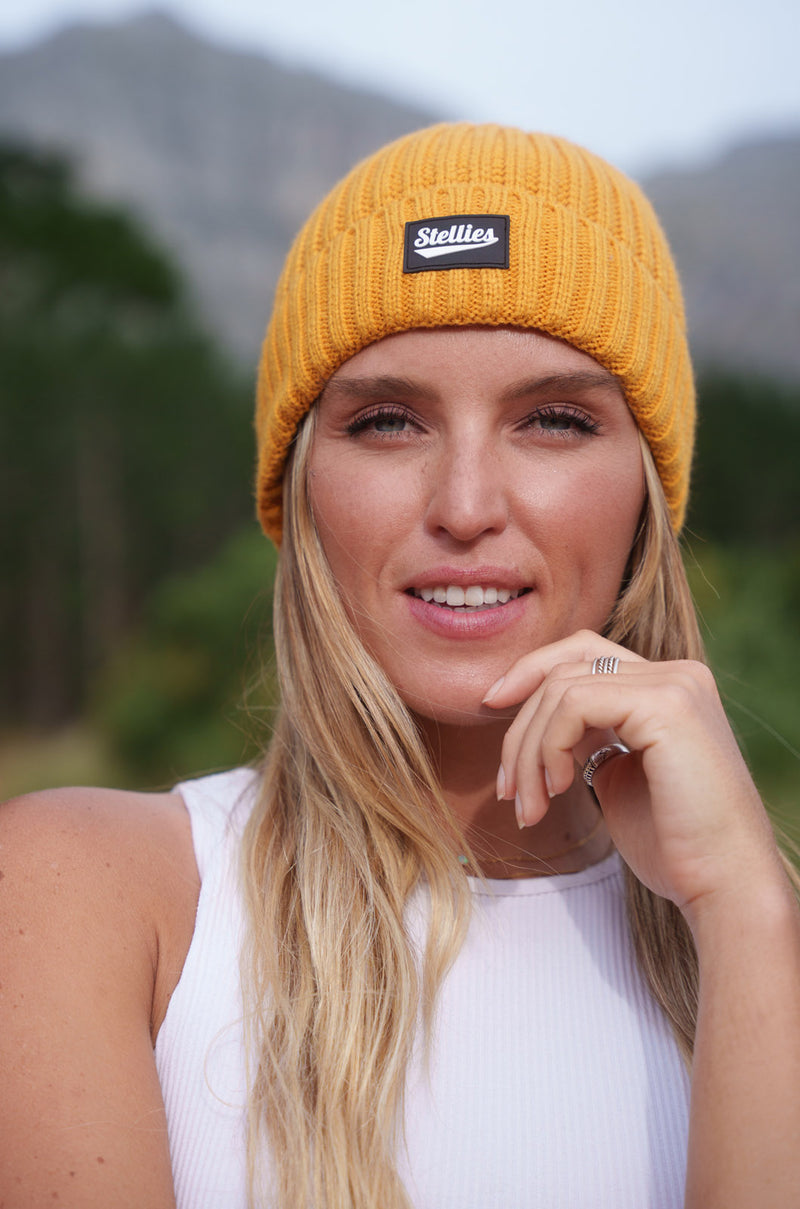 The Fisherman's Beanie in Mustard