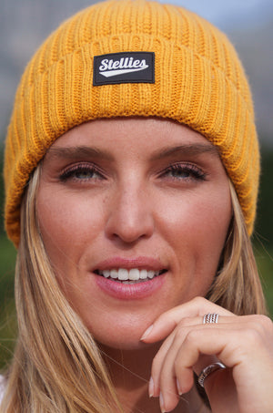 The Fisherman's Beanie in Mustard