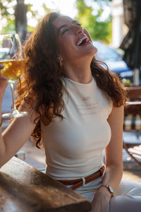 Prestige Boatneck Tank Top - Echru