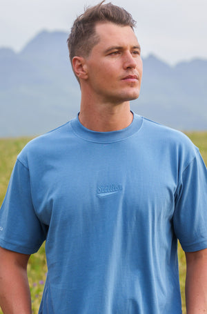 OG Relaxed Tee in Aegean Blue