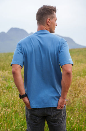 OG Relaxed Tee in Aegean Blue