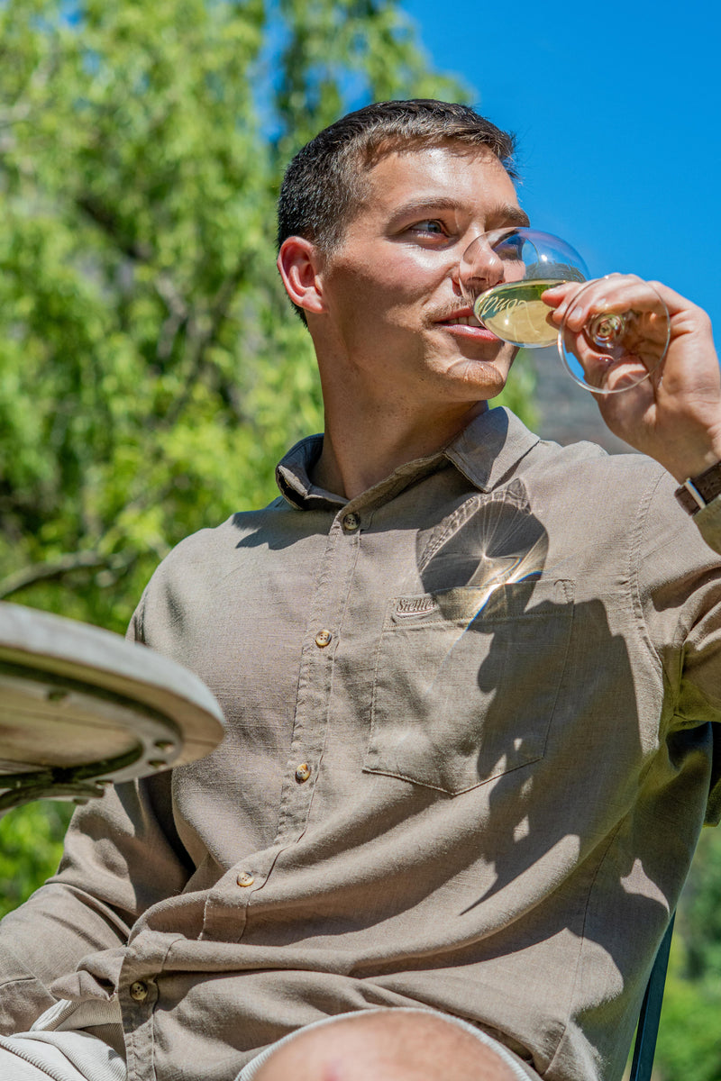 Luxe Linen Shirt in Café